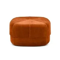 zaipp pouf coffre rond tabouret,moelleux velvet tabouret de café rembourré tabouret siège supplémentaire de repos idéal pour la salle de séjour chambre-orange 65x65x36cm(26x26x14inch)