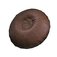 zaipp pouf tabouret pouf coffre,similicuir chaise de sac d’haricot marocain coin salon tabouret doux pouf repose-pied yoga méditation coussin-lumière tan 65x25cm(26x10inch)