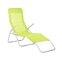 springos chaise longue basculante chaise longue de jardin relax en métal 3 possibilités de réglage chaise longue de loisirs fauteuil inclinable d'été