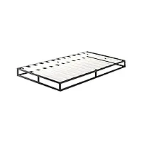 cadre de lit plateforme en métal 15 cm joseph zinus | sommier | support à lattes en bois | rangement sous le lit | pour adultes, enfants et adolescents | 90 x 190 cm | noir