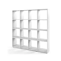 vicco meuble de rangement cube karree, blanc, 138.5 x 142.5 cm