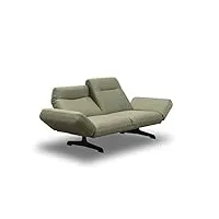 domo collection sofa arezzo Élégant canapé design, avec fonction relaxation, 2 coussins, 2,5 places, vert, 219 x 99 x 94 cm