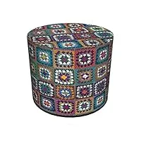 kadax pouf rond - diamètre : 40 x 40 cm - design moderne - avec housse lavable - pouf décoratif - repose-pieds - en tissu (multicolore)