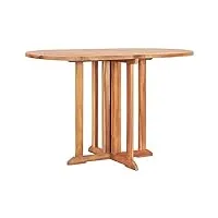 vidaxl table pliable de jardin papillon table pliable de patio table pliable de terrasse table pliable d'extérieur 120x70x75 cm bois teck solide