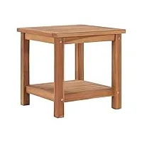 vidaxl table basse table d'appoint table de salon table de canapé bout de canapé salle de séjour maison intérieur 45x45x45 cm bois de teck solide