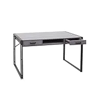 mendler bureau hwc-a27, table pour ordinateur, structure 3d, 122x70cm - gris