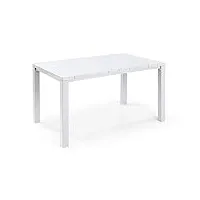 keter table d'extérieur julie - table de jardin adaptée pour 6 personnes 147 x 90 x 74,5 h - blanc - standard