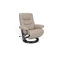 max : fauteuil de relaxation design - cuir taupe