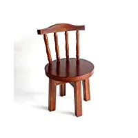 lipengtaoshop chaise bébé enfants meubles chaises en bois massif for enfants salle de jeux salon pivotant enfant (color : brown, size : 34 * 34 * 58cm)