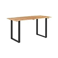 vidaxl table de salle à manger table à dîner table de cuisine table de repas meuble de cuisine maison intérieur 140x70x76 cm bois d'acacia massif