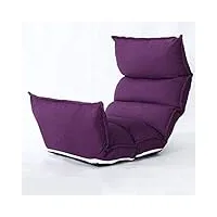 wyjw pouf, chaises pliantes simples, tissu lavable, chaises longues (couleur: violet)