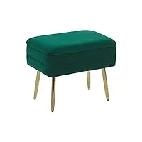 banquette design bout de lit en velours vert foncé avec pieds obliques dorés meuble pratique pour salon chambre et couloir chic et glamour beliani