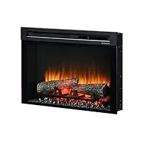 dimplex - firebox 26" xhd26 - insert de cheminée électrique - noir - foyer encastrable, effet de flamme optiflame, Éclairage led, fonction de chauffage, télécommande incluse, décorative