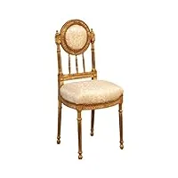biscottini fauteuil baroque 97x41x35,5 cm | chaise louis xvi | fauteuil salle a manger | chaise style louis xvi | meuble baroque | fauteuil doré