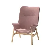 vedbo fauteuil à dossier haut gunnared marron clair-rose, 80 x 85 x 108 cm, durable et facile d'entretien. fauteuils en tissu. fauteuils et chaises longues. canapés et fauteuils. meubles. respectueux