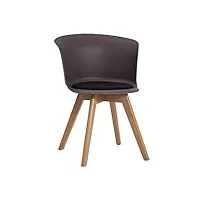 gww fauteuil lounge, fauteuil nordique, fauteuil à dossier minimaliste moderne en bois massif - fauteuil home creative - multicolore en option && (couleur: jaune)