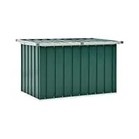 vidaxl boîte de rangement de jardin coffre de stockage boîte de stockage coffre de rangement extérieur patio terrasse vert 109x67x65 cm