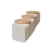 zxcvb la chaise de canapé pliante en papier kraft accordéon polyvalente peut être utilisée comme table basse tabourets et bancs de changement de chaussures peut répondre à vos divers besoins,white