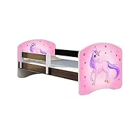 acma lit enfant bébé tiroir matelas sommier gratuite wenge meubles pour enfants ii (17 poney, 140 x 70 cm)