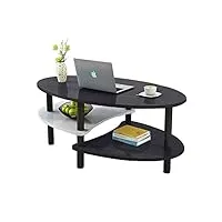 qazxsw tables basses multi-couche petite table ovale balcon support en acier au carbone mode créative petite table
