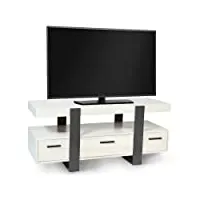 idmarket - meuble tv 116 cm phoenix avec tiroirs bois gris
