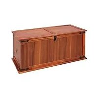 vidaxl coffre de rangement en bois d'acacia massif - armoire en bois - table de chevet - canapé d'appoint - meuble de salon - 79 cm