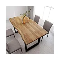 skm table de salle à manger 180x90x76 cm bois d'acacia massif