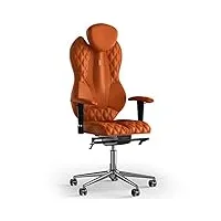 kulik system chaise de bureau ergonomique - chaise confortable et réglable avec système de soutien lombaire |fauteuil ergonomique avec design breveté| grand Éco-cuir - orange design