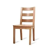 whoja chaises salle manger siège à haut dossier restaurant de cuisine chaise de salle à manger en bois massif chaise en chêne coin repas simplicité moderne portant poids 200 kg 46.6x54.4x91cm chaises