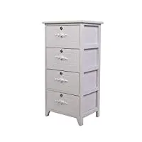 yliansong-home armoire à tiroirs accueil locker en bois 2-4 couches tiroir casier dresser enregistrer l'espace chambre cuisine salon meubles de placard (color : white, size : 36x29x82cm)