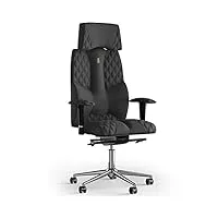 kulik system chaise de bureau ergonomique - chaise confortable et réglable avec système de soutien lombaire |fauteuil ergonomique avec design breveté| business azure - gris design