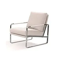 angel cerda fauteuil tapissé en similicuir avec structure en acier chromé de 22 microns, simili cuir, multicolore, 67 x 100 x 89
