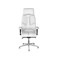 kulik system chaise de bureau ergonomique - chaise confortable et réglable avec système de soutien lombaire |fauteuil ergonomique avec design breveté| business Éco-cuir - blanc design
