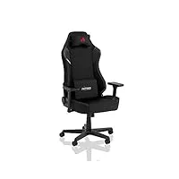 nitro concepts x1000 gaming chair, chaise de bureau ergonomique, chaise de bureau, siege gamer, fauteuil relax, fauteuil gamer, housse en tissu, capacité de charge 135 kg, noir