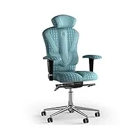 kulik system chaise de bureau ergonomique - chaise confortable et réglable avec système de soutien lombaire |fauteuil ergonomique avec design breveté| victory Éco-cuir - ciel quatro