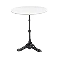 table bistrot ronde 60cm marbre blanc kare design