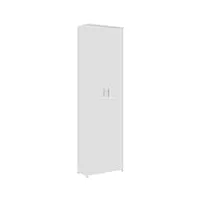 vidaxl garde-robe de couloir armoire à vêtements meuble de rangement avec 5 compartiments vestiaire chambre maison blanc 55x25x189 cm aggloméré