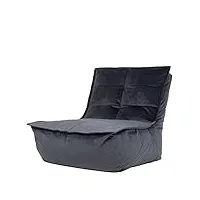 icon pouf chaise longue en velours dolce, pouf fauteuil, pouf poire salon, pouf geant xxl pour adultes