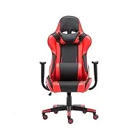 mu président sport haute fauteuil de bureau ergonomique chaise ordinateur administration réglable pour travail de jeu (taille: 70x70x125cm)