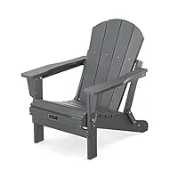 serwall adirondack chaise pliante pour terrasse, jardin, brasero gris