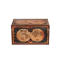 birendy 1622 coffre au trésor en bois recouvert de cuir synthétique taille xxl 59 x 36 x 33 cm