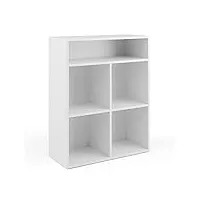 vicco bibliothèque enfant luigi, blanc, 72 x 90.2 cm 4 compartiments