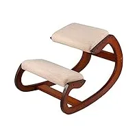 vevor tabouret ergonomique tabouret réglable ergonomique coussins confortables bureau maison façonnant et soulageant stress fauteuil ergonomique à genoux tabouret noix de pécan