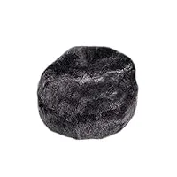 wildash london pouf court 100 % islandais en peau de mouton russet (graphite, taille l)