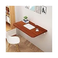yxw table murale pliante en bois/cuisine murale table à manger/meubles pour enfants bureau d'ordinateur portable, teck et blanc (12 tailles)