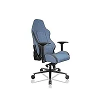 rekt ultim8 chaise gaming en tissu premium - chaise de bureau - inclinable à 180 ° - accoudoirs 4d - coussin ajustable pour la nuque - coussin lombaire - etoile en aluminium adc12 (bleu)