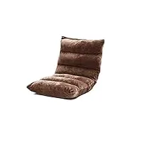 lhtczzb amovible et lavable étage for changer librement lazy sofa draps en coton + lin + cadre en acier cadre indiqué for maison tatami canapé chambre salon (gris) (color : marron)