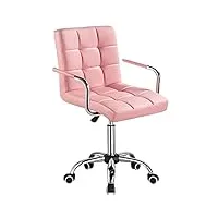 yaheetech chaise de bureau ergonomique hauteur réglable fauteuil de bureau en similicuir hauteur d'assise réglable inclinaison support lombaire avec roulettes pivotantes pour chambre studio ordinateur