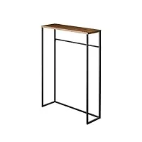 yamazaki table console fine, bois et acier, noir, taille unique