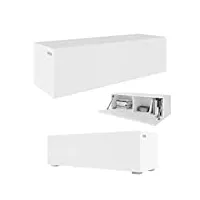platan room - meuble tv bas - 105/140/160/210/280 - en mat, blanc brillant - À suspendre ou à poser (105 x 30 x 32 cm)